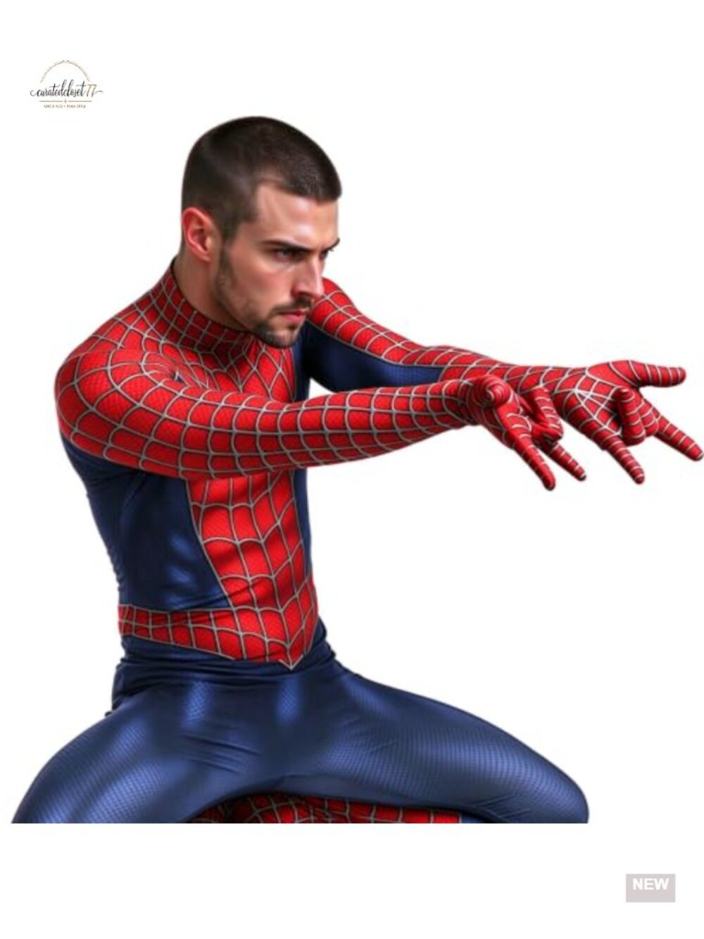 Adult Superhero Cosplay Costume Bodysuit with Mask Stretchy Full Body Suit